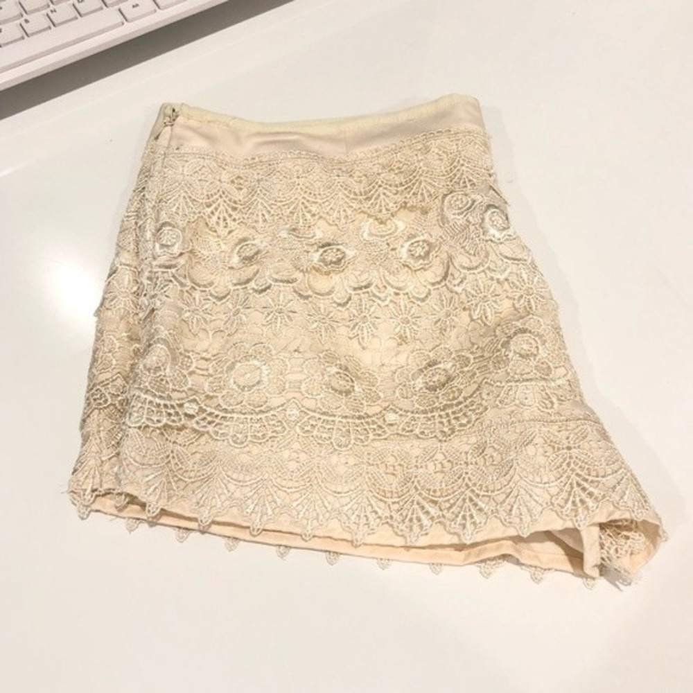 San Souci Ivory Lace Shorts Large New - Picture 15 of 16